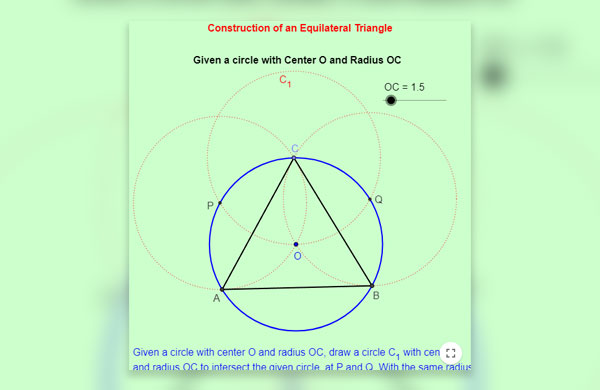 Construo de um tringulo equiltero