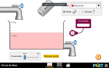 Laboratrio Virtual de Espectrofotometria: Lei de Beer
